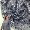 Бархат с Пайетками Серый 20228С5